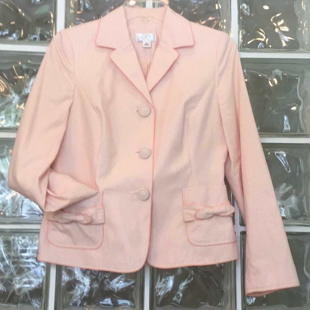 Ann Taylor LOFT Peach Blazer - Picture 1 of 6